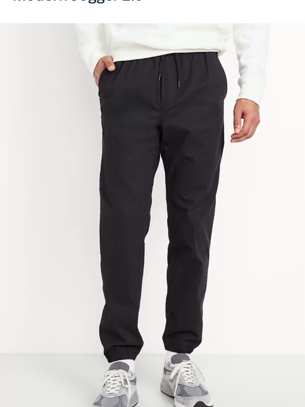 Old Navy Tall XXL Black Men's Jogger Pants with Elastic Waist
